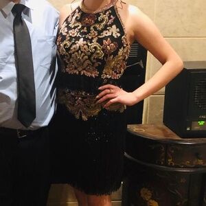Sherri hill fringe homecoming hoco dress size 4